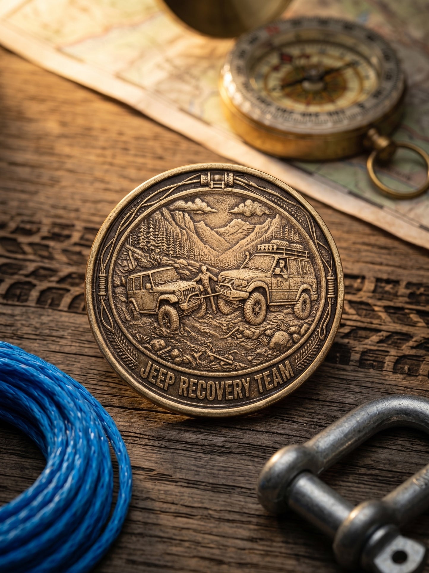 "Jeep Recovery Team" Land Cruiser Challenge Coin