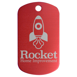 Custom 1" x 2" Anodized Aluminum G.I. Tag