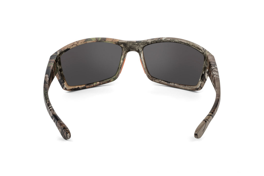 Scout sunglasses in Realtree Xtra camo, on-face view