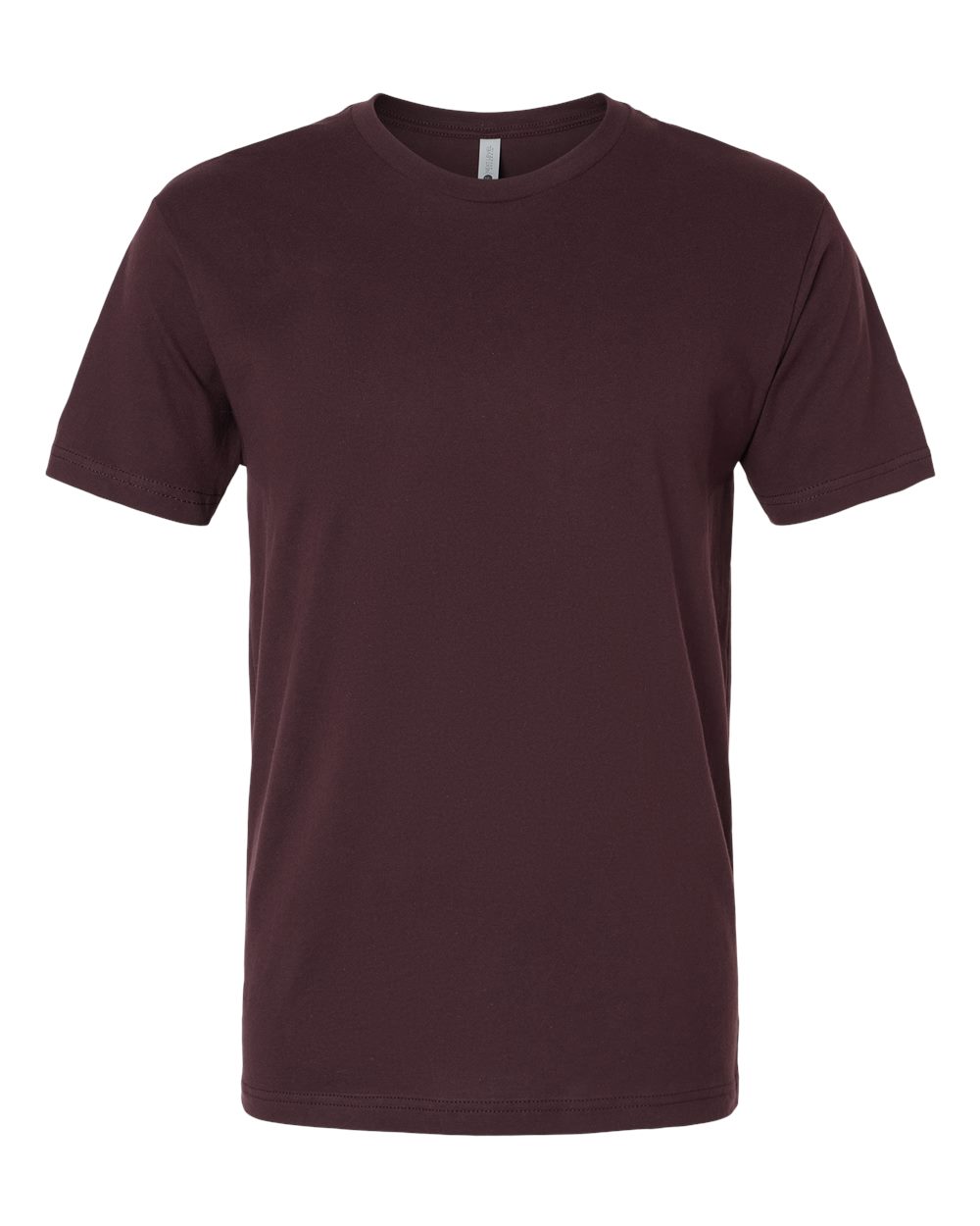 Custom Next Level 3600 unisex cotton t-shirt in Oxblood, front view, ready for personalized printing