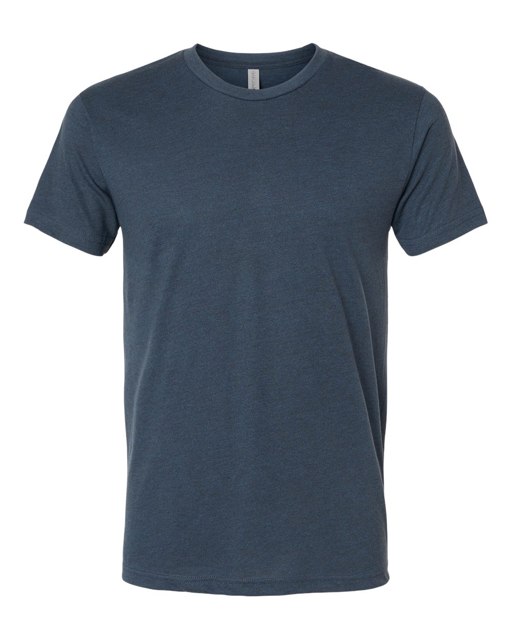 Custom Next Level 6010 unisex triblend t-shirt in Legion Blue, front view, ready for personalized printing