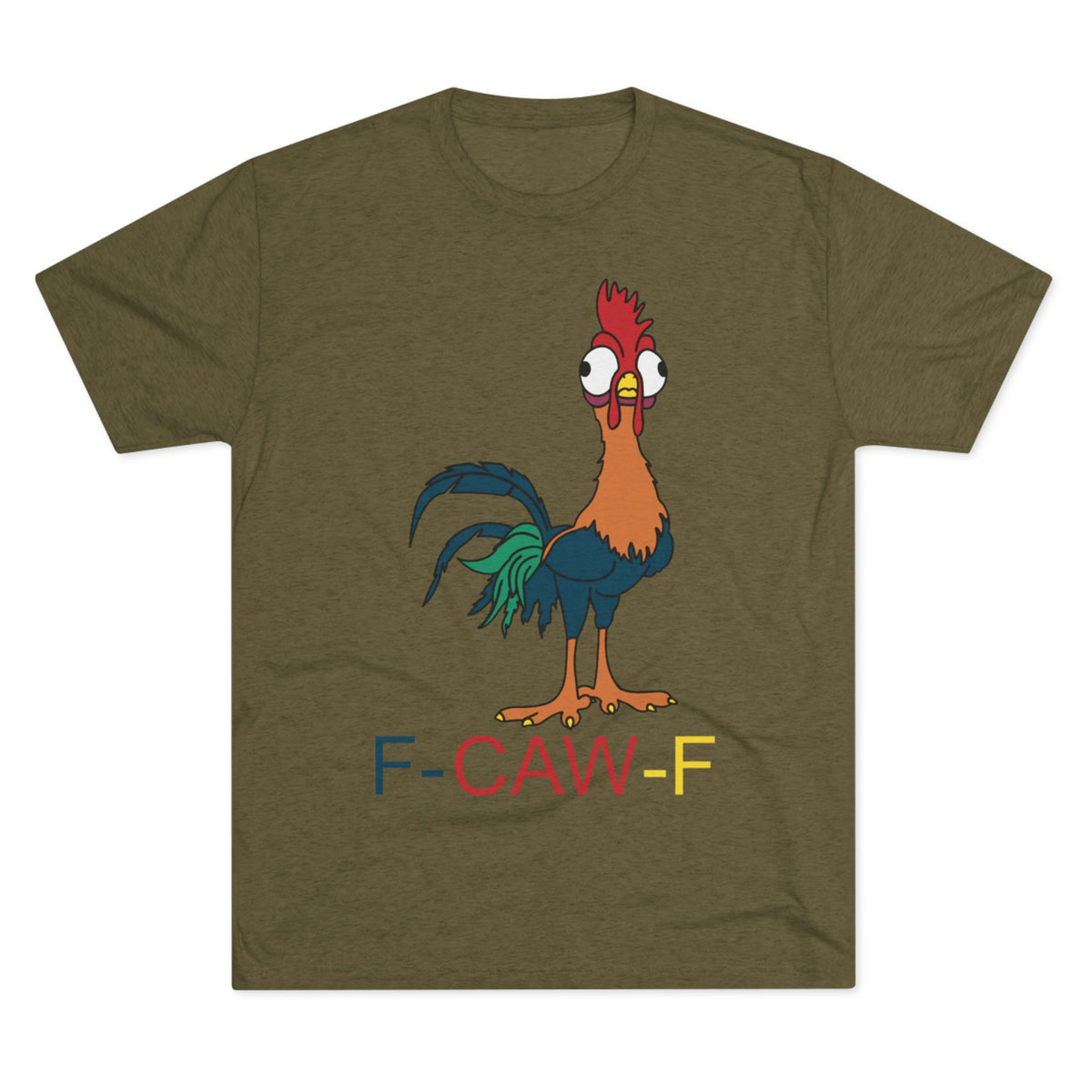 Rooster graphic novelty t-shirt, back view