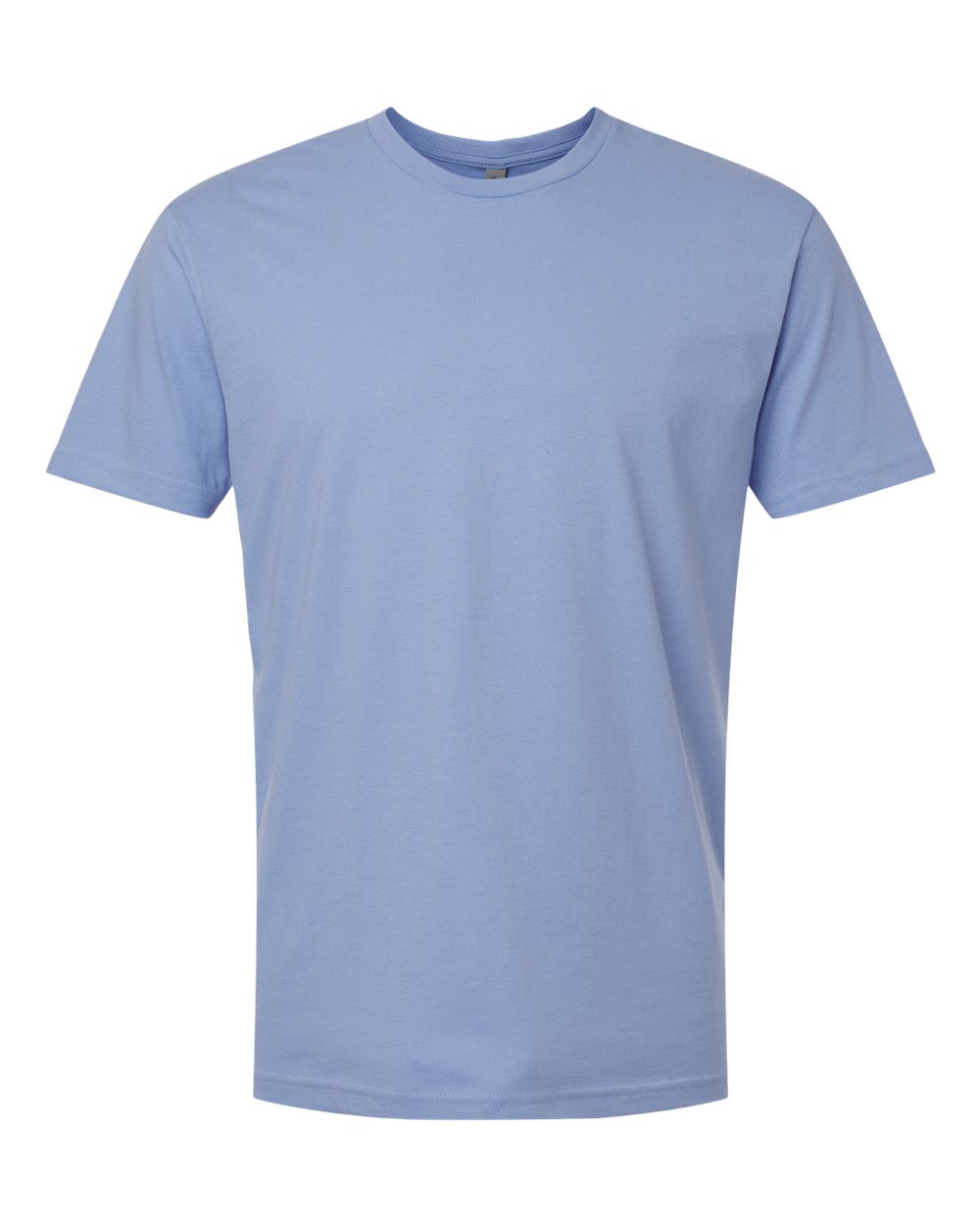 Custom Next Level 3600 unisex cotton t-shirt in Peri Blue, front view, ready for personalized printing
