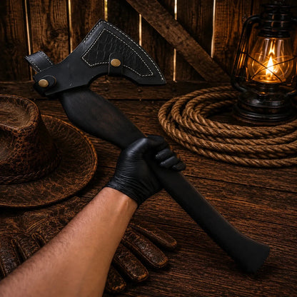 1095 High Carbon Steel Axe with Black Ash Wood Handle