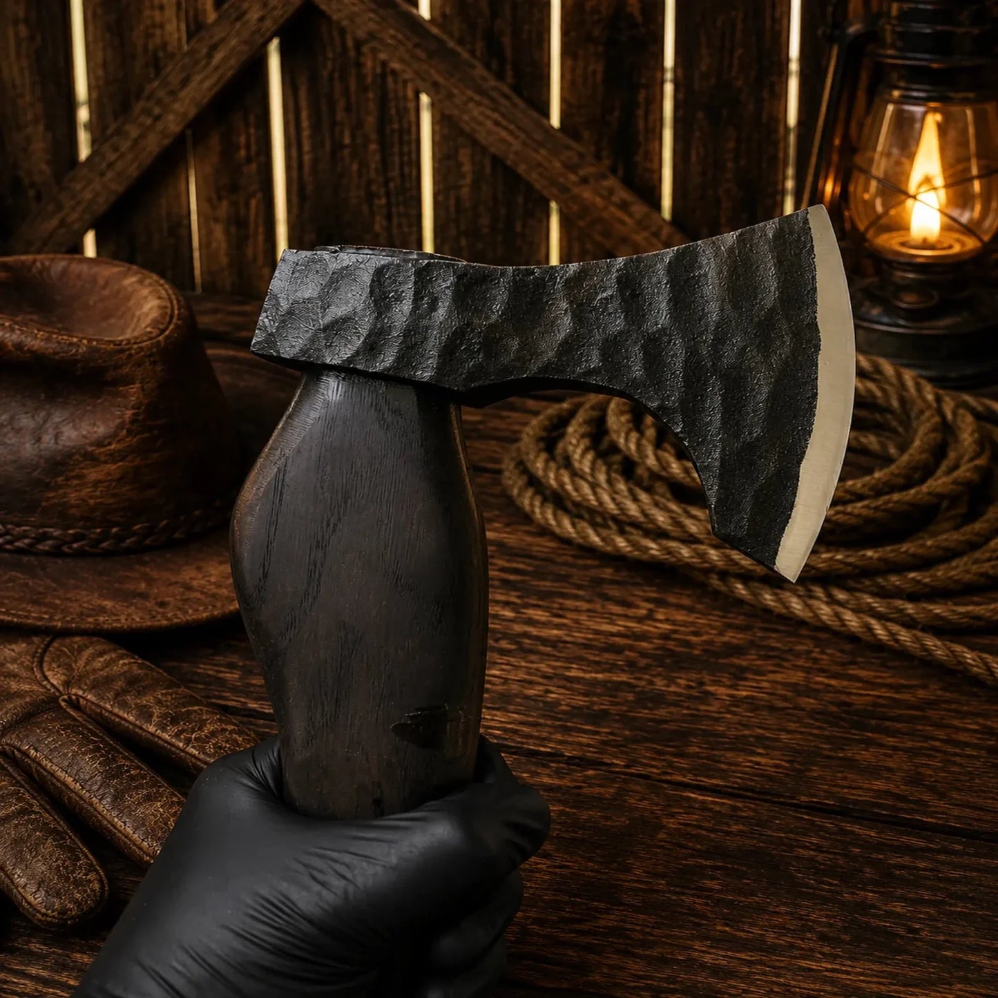 1095 High Carbon Steel Axe with Black Ash Wood Handle