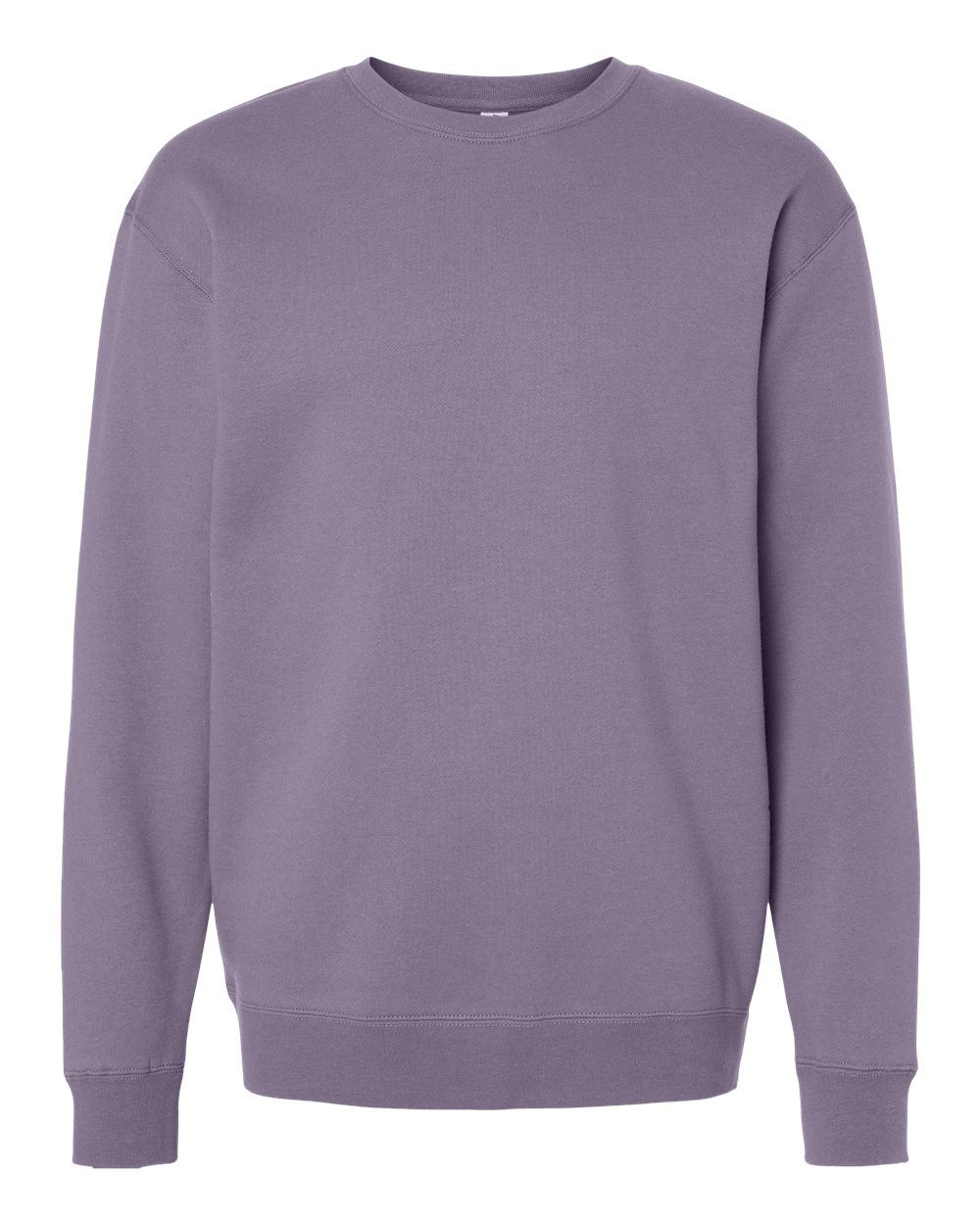 Custom Independent Trading Co. IND3000 heavyweight crewneck sweatshirt in Plum, front view, ready for personalized printing