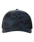 Richardson five-panel printed trucker cap, side view