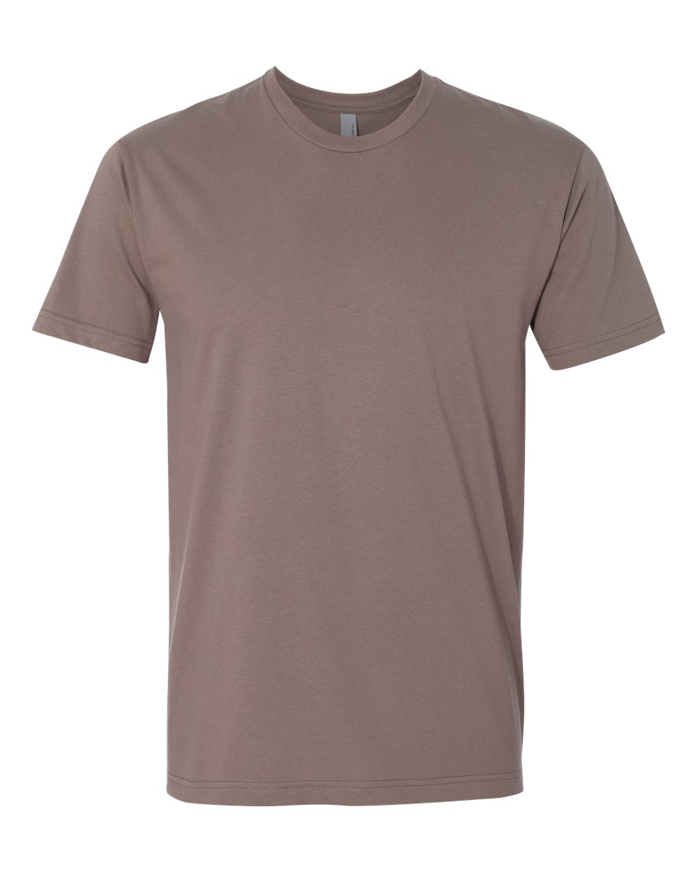 Custom Next Level 3600 unisex cotton t-shirt in Shiitake, front view, ready for personalized printing