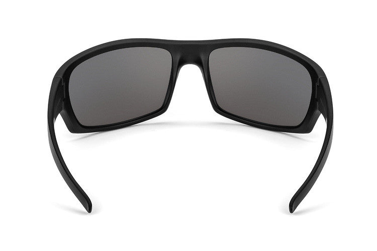 Renegade sunglasses, red Artillery edition, on-face view
