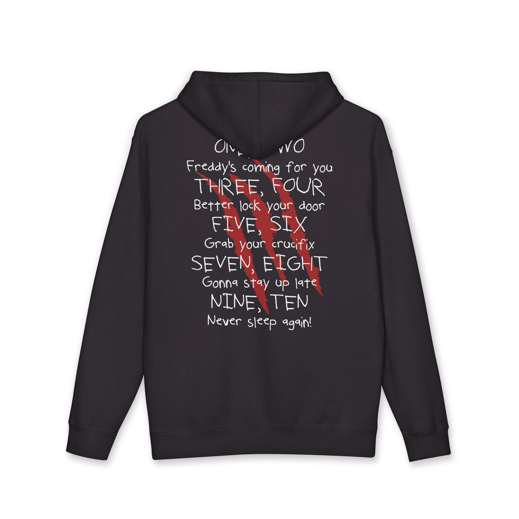 Freddy Krueger Time to Sleep hoodie, back print