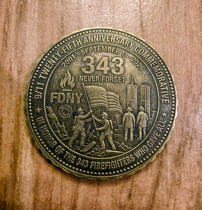 Brass 9/11 Commemorative Coin