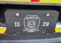 Custom firefighter license plate, 12 x 6 inch aluminum, laser engraved or UV printed