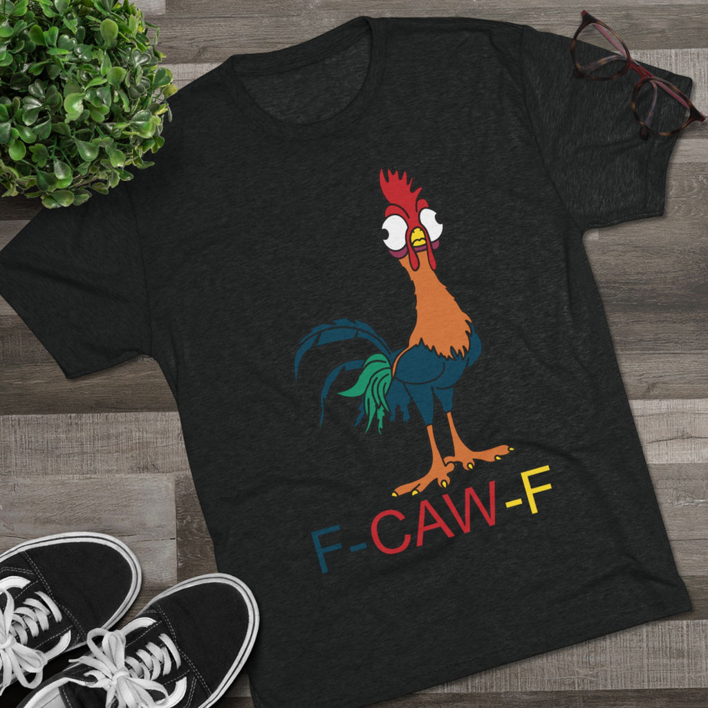 Rooster graphic novelty t-shirt in Tri-Blend Vintage Royal