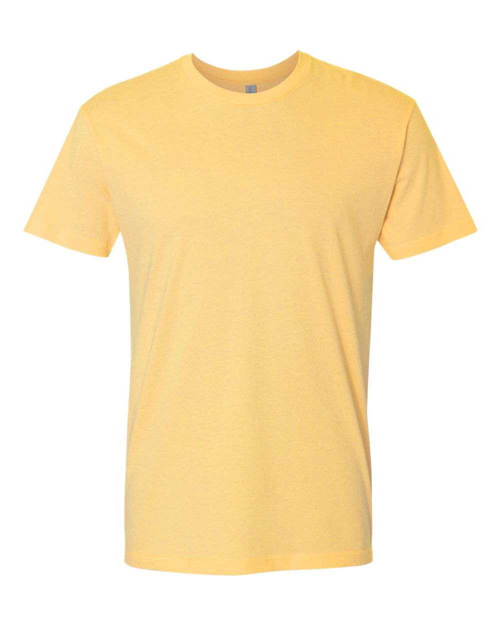 Custom Next Level 3600 unisex cotton t-shirt in Banana Cream, front view, ready for personalized printing