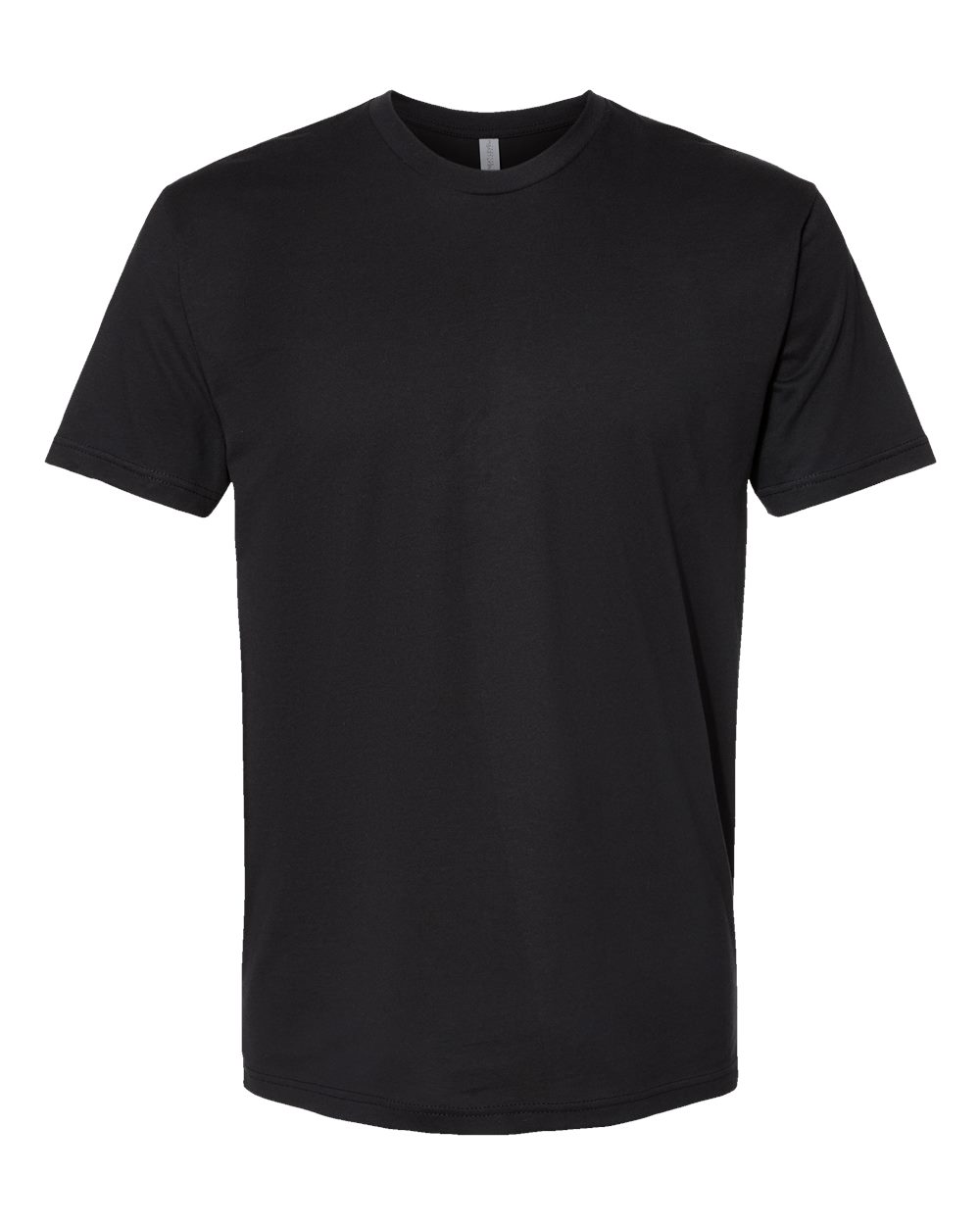 Custom Next Level 3600 unisex cotton t-shirt in Black, front view, ready for personalized printing