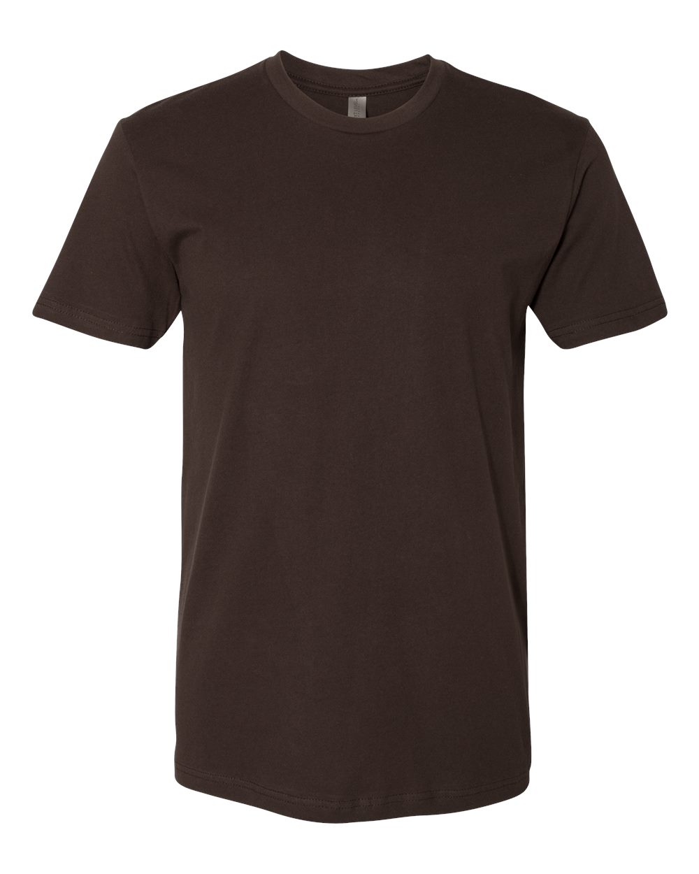 Custom Next Level 3600 unisex cotton t-shirt in Dark Chocolate, front view, ready for personalized printing