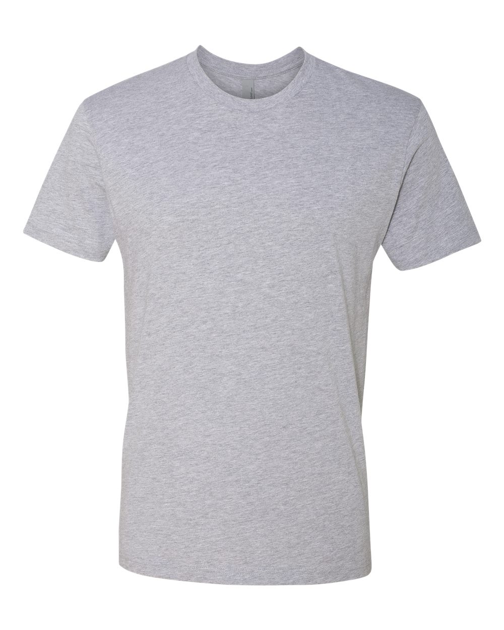 Custom Next Level 3600 unisex cotton t-shirt in Heather Grey, front view, ready for personalized printing