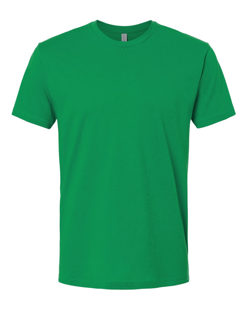 Custom Next Level 3600 unisex cotton t-shirt in Kelly Green, front view, ready for personalized printing