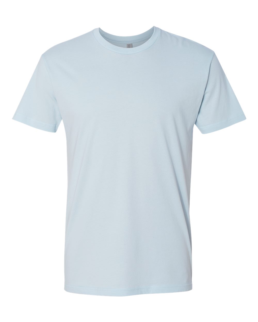 Custom Next Level 3600 unisex cotton t-shirt in Light Blue, front view, ready for personalized printing
