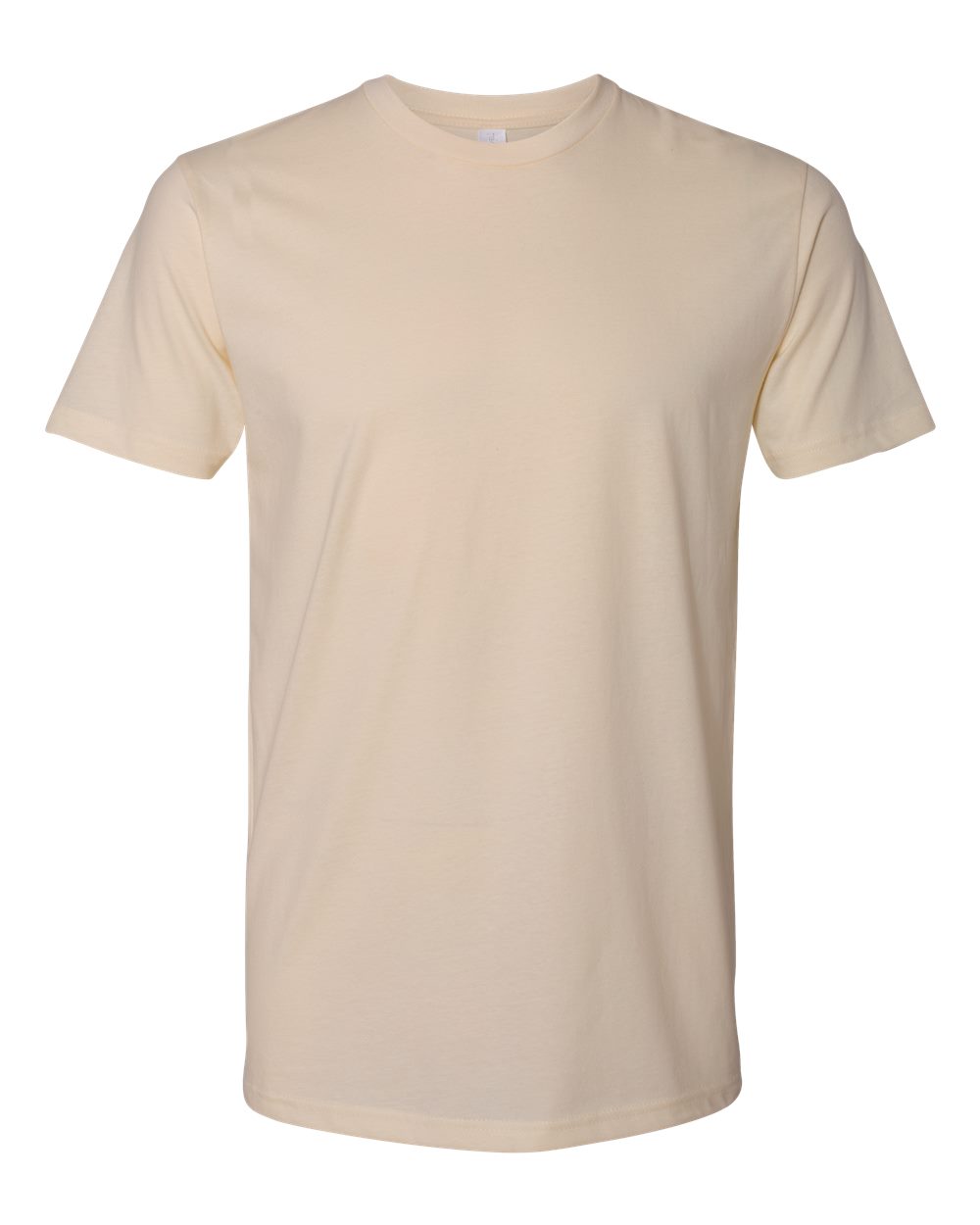 Custom Next Level 3600 unisex cotton t-shirt in Cream, front view, ready for personalized printing