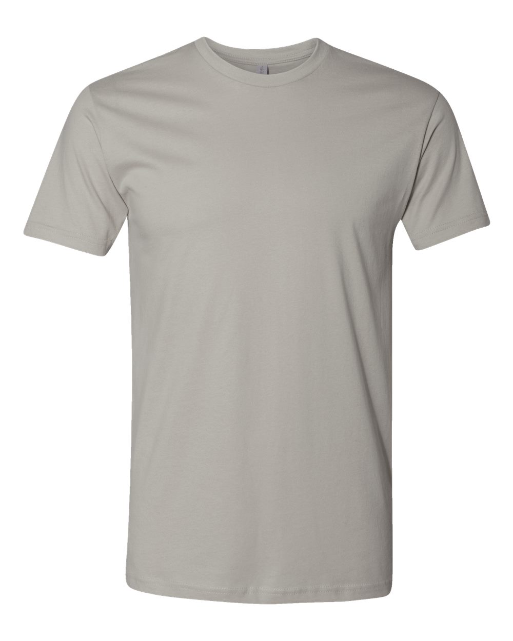 Custom Next Level 3600 unisex cotton t-shirt in Light Grey, front view, ready for personalized printing