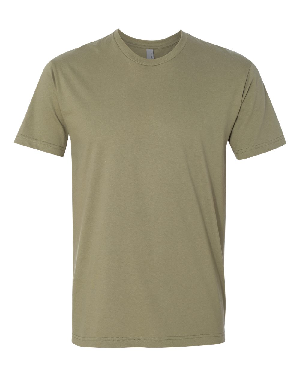 Custom Next Level 3600 unisex cotton t-shirt in Light Olive, front view, ready for personalized printing