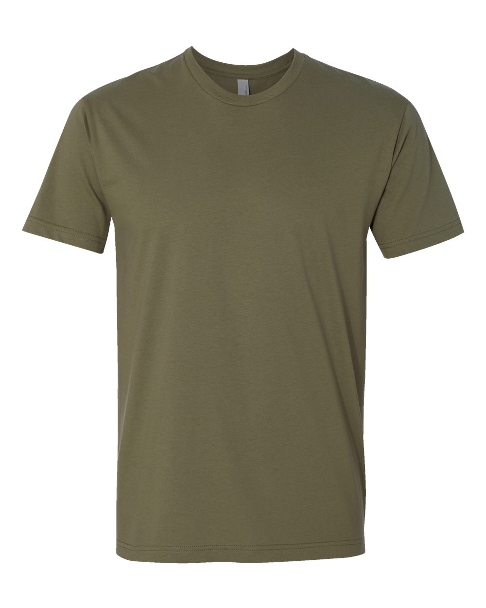Custom Next Level 3600 unisex cotton t-shirt in Military Green, front view, ready for personalized printing