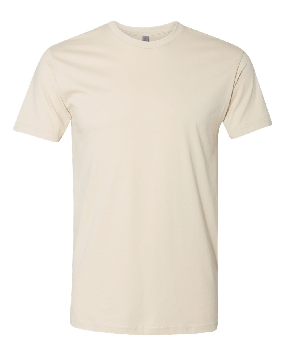 Custom Next Level 3600 unisex cotton t-shirt in Natural, front view, ready for personalized printing