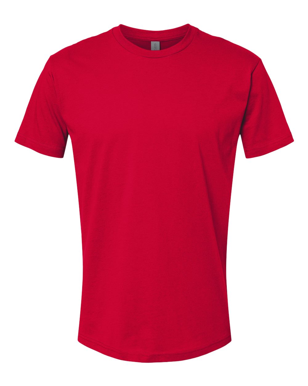 Custom Next Level 3600 unisex cotton t-shirt in Red, front view, ready for personalized printing