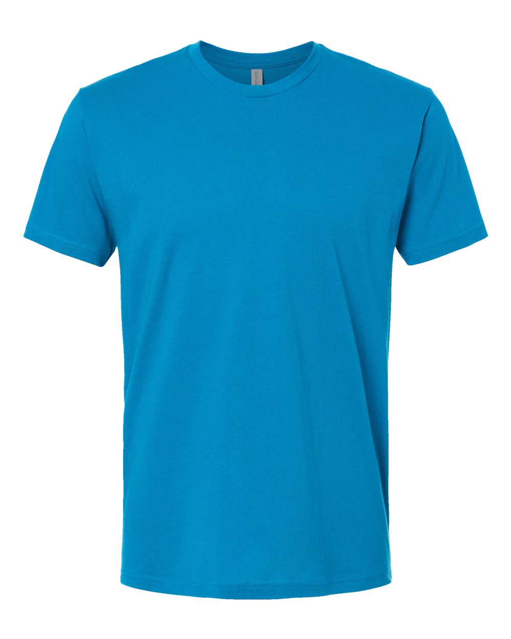 Custom Next Level 3600 unisex cotton t-shirt in Turquoise, front view, ready for personalized printing
