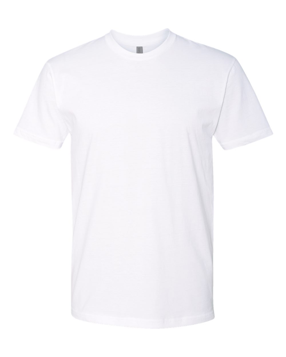 Custom Next Level 3600 unisex cotton t-shirt in White, front view, ready for personalized printing