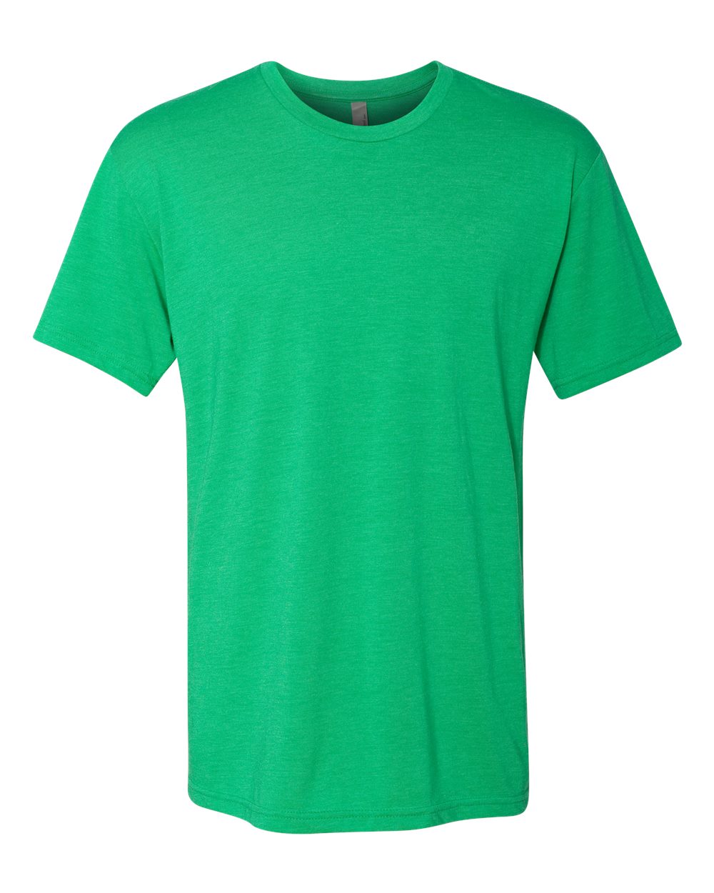 Custom Next Level 6010 unisex triblend t-shirt in Envy, front view, ready for personalized printing
