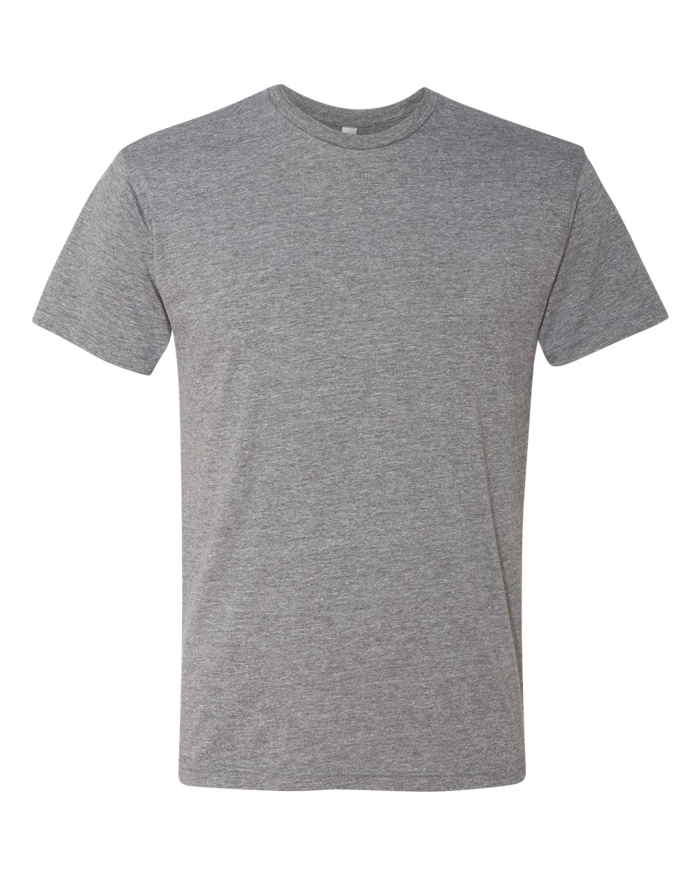 Custom Next Level 6010 unisex triblend t-shirt in Premium Heather, front view, ready for personalized printing