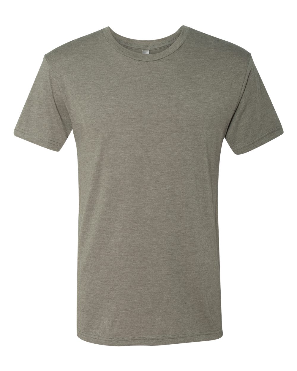 Custom Next Level 6010 unisex triblend t-shirt in Venetian Grey, front view, ready for personalized printing