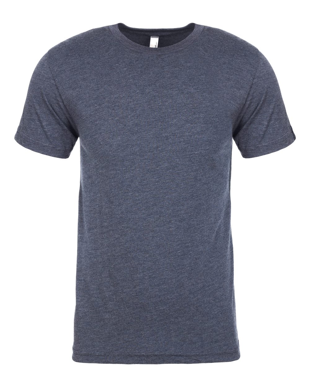 Custom Next Level 6010 unisex triblend t-shirt in Vintage Navy, front view, ready for personalized printing