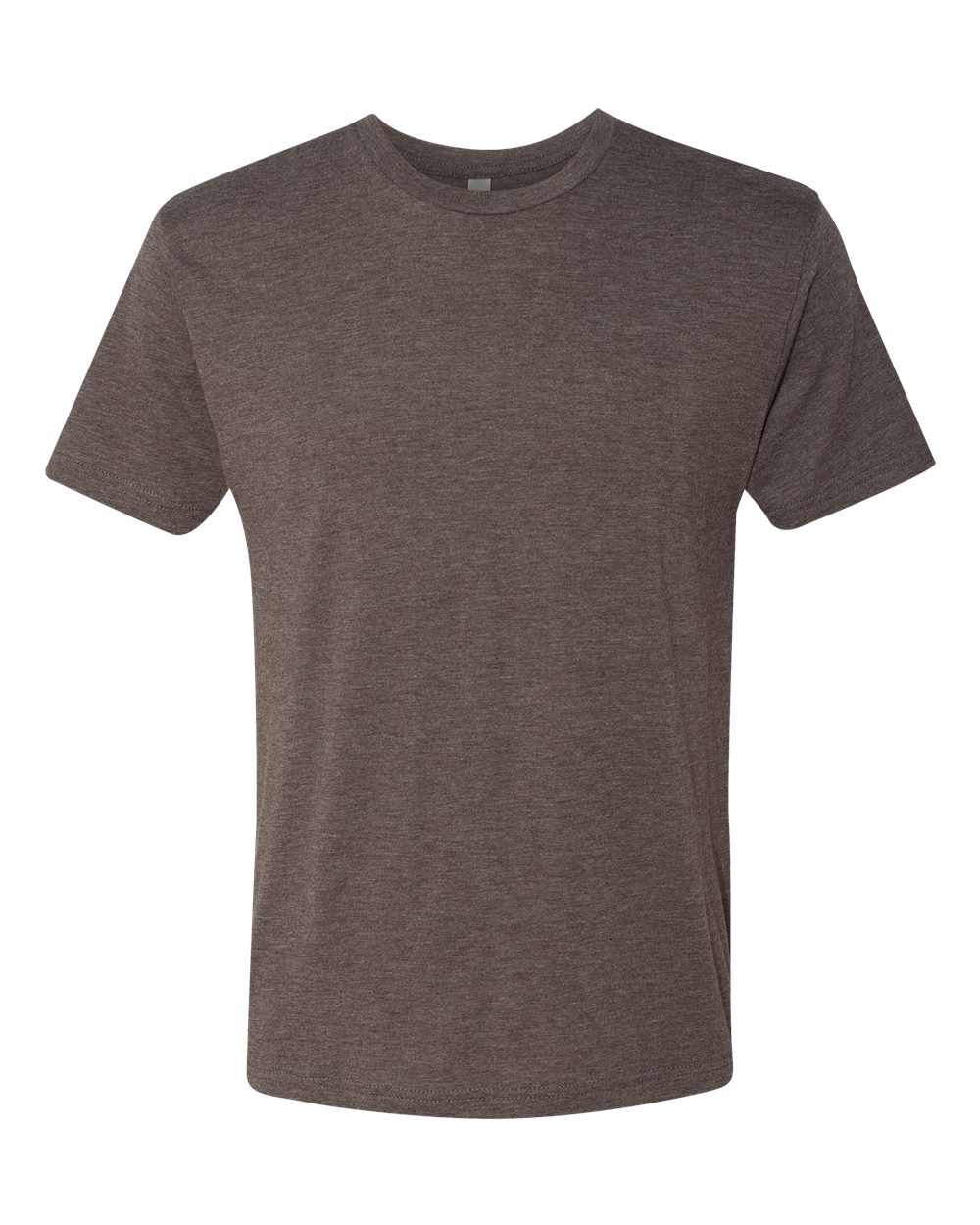 Custom Next Level 6010 unisex triblend t-shirt in Macchiato, front view, ready for personalized printing