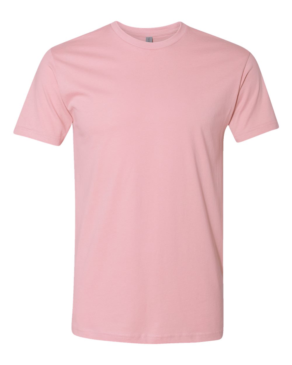Custom Next Level 3600 unisex cotton t-shirt in Light Pink, front view, ready for personalized printing