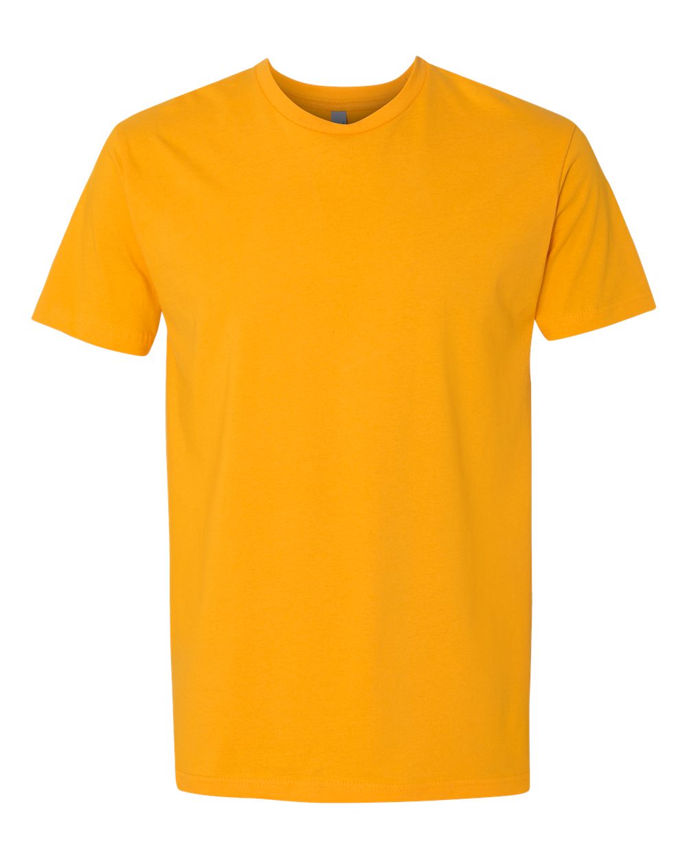 Custom Next Level 3600 unisex cotton t-shirt in Gold, front view, ready for personalized printing