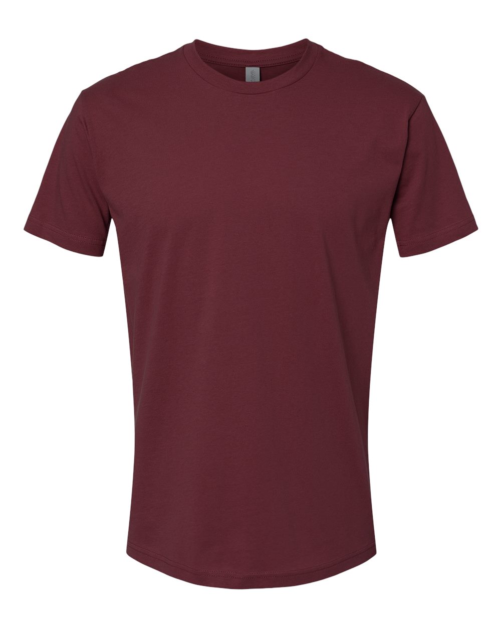 Custom Next Level 3600 unisex cotton t-shirt in Maroon, front view, ready for personalized printing