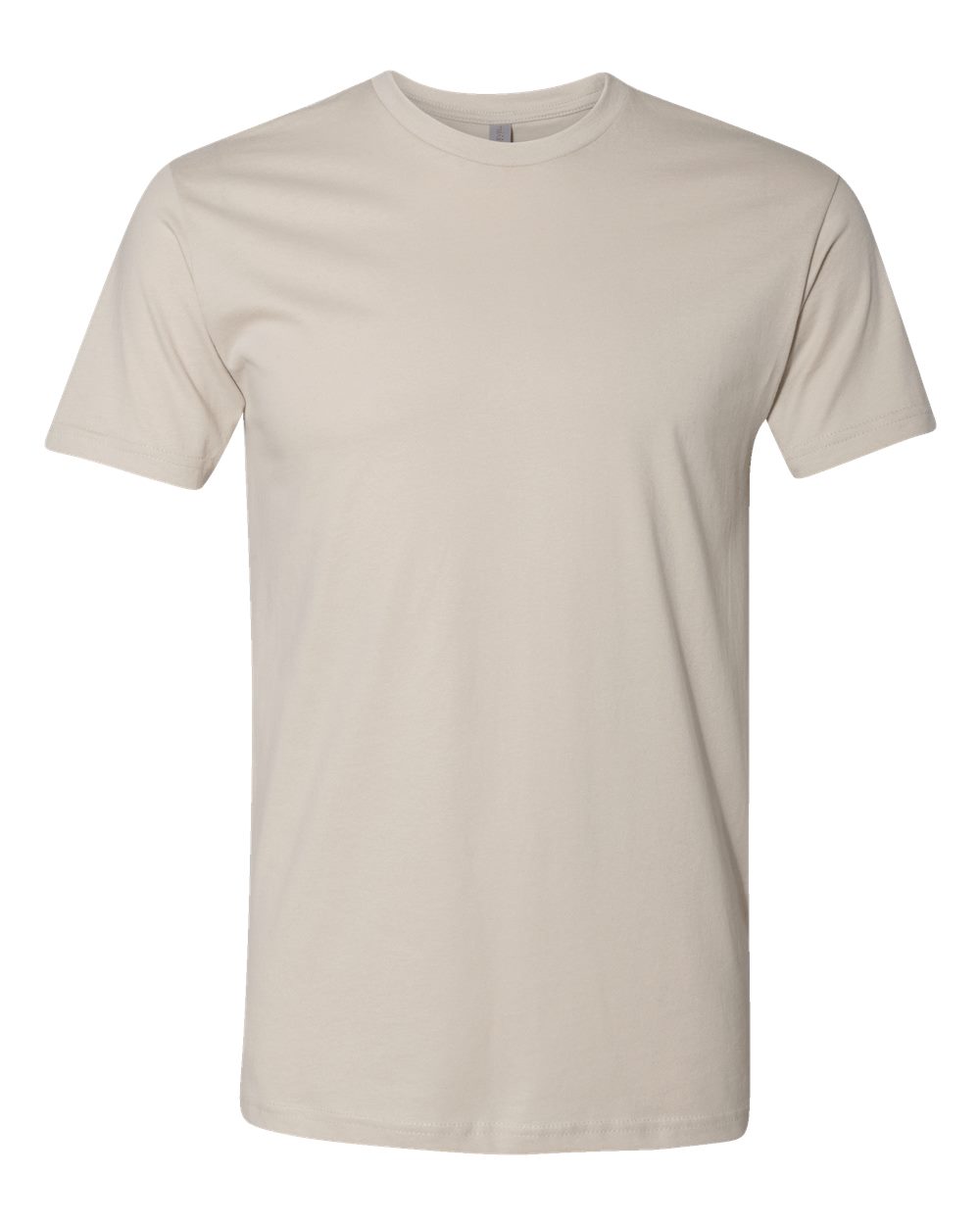 Custom Next Level 3600 unisex cotton t-shirt in Sand, front view, ready for personalized printing