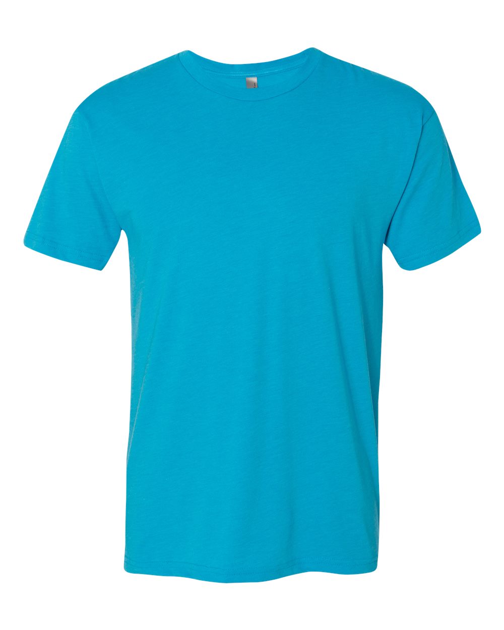 Custom Next Level 6010 unisex triblend t-shirt in Vintage Turquoise, front view, ready for personalized printing