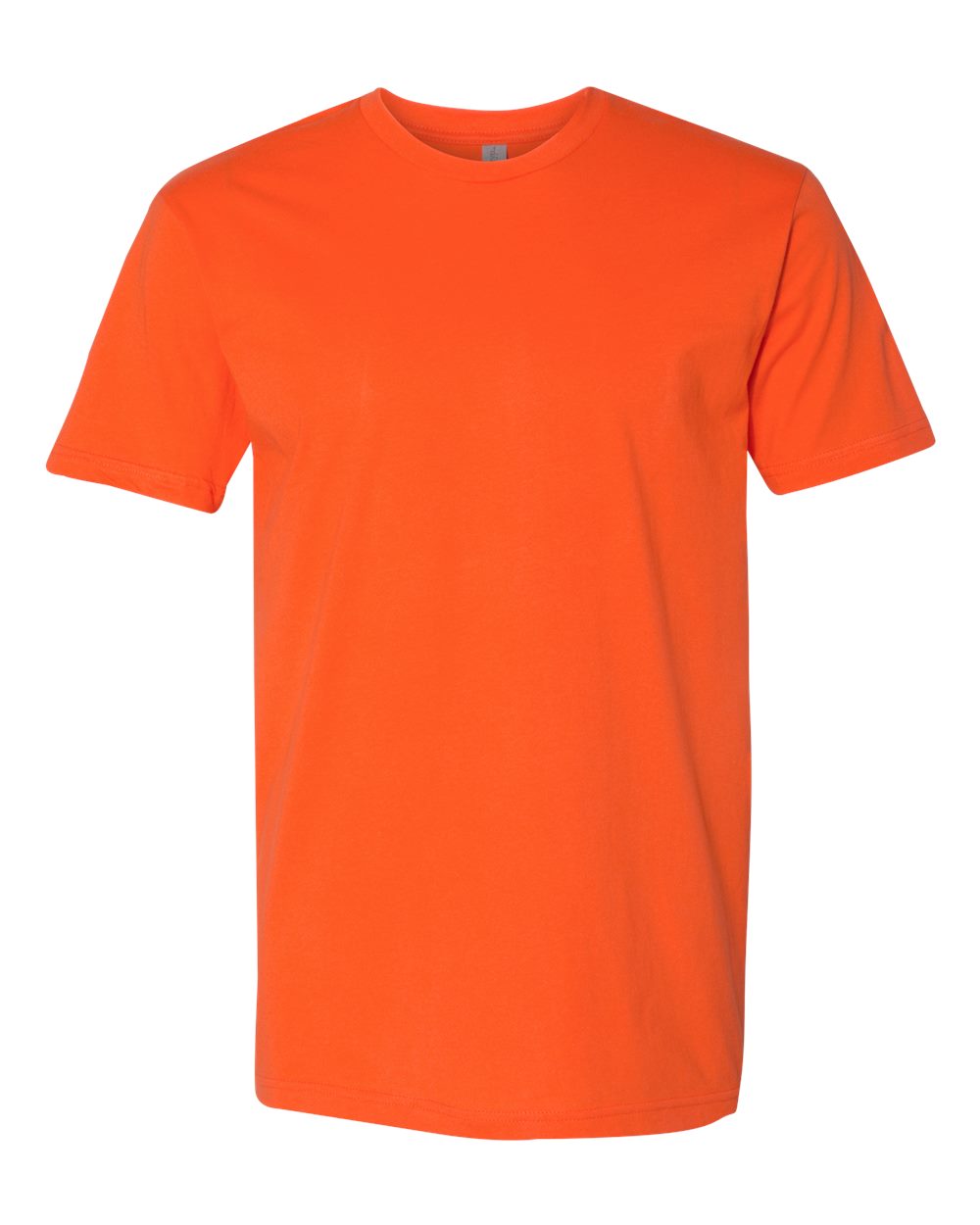 Custom Next Level 3600 unisex cotton t-shirt in Classic Orange, front view, ready for personalized printing
