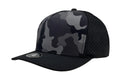 Custom Zapped Headwear Blackhawk 5-Panel Snapback Hat in Black Camo, ready for personalized logo or design