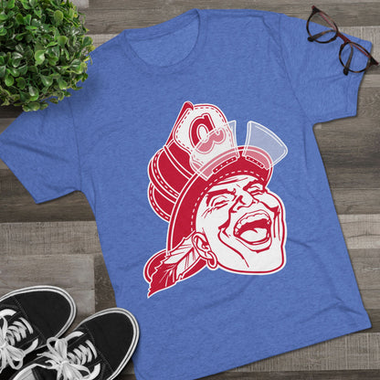 Atlanta Braves Screaming Indian Firefighter Edition Tri-Blend Short Sleeve Shirt