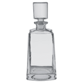 Custom engraved 750ml tequila decanter, alternate angle