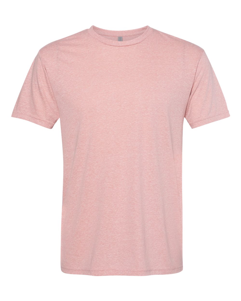 Custom Next Level 6010 unisex triblend t-shirt in Desert Pink, front view, ready for personalized printing
