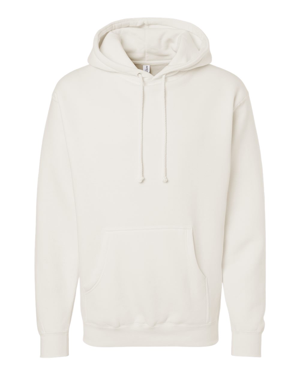 Custom Independent Trading Co. IND4000 heavyweight hooded sweatshirt in Bone, front view, ready for personalized printing