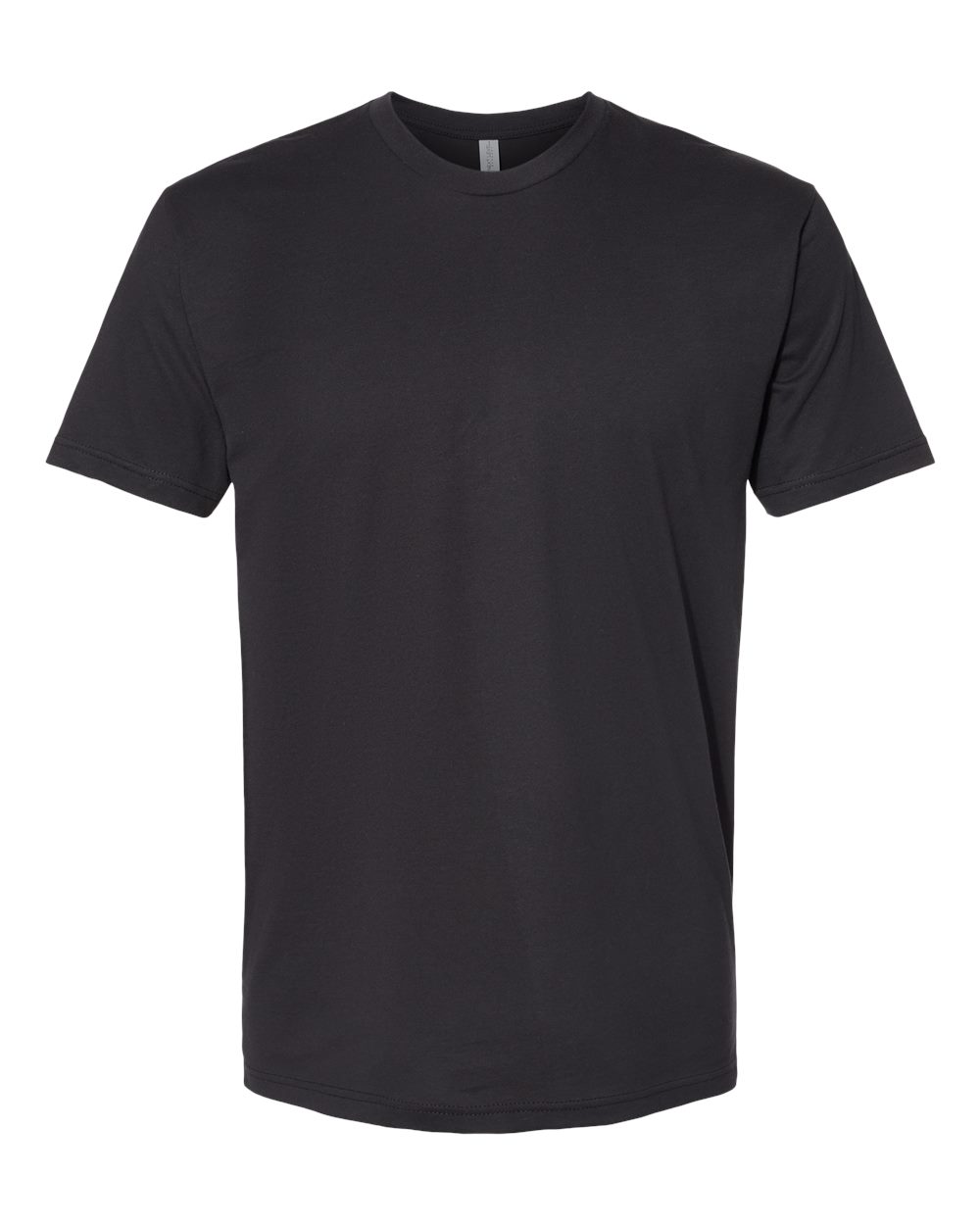 Custom Next Level 3600 unisex cotton t-shirt in Graphite Black, front view, ready for personalized printing
