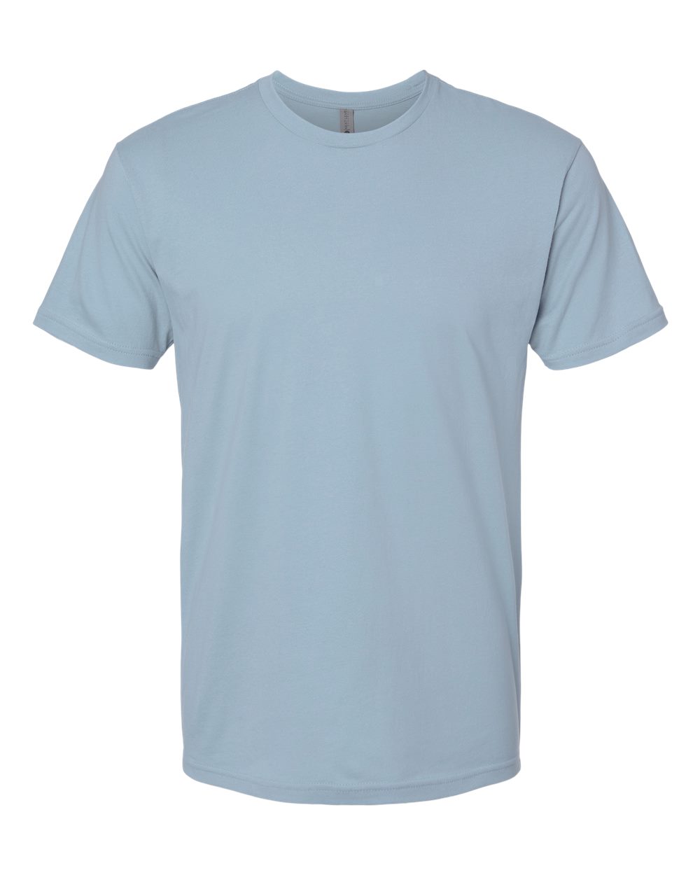Custom Next Level 3600 unisex cotton t-shirt in Stonewash Denim, front view, ready for personalized printing