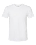 Custom Next Level 6010 unisex triblend t-shirt in White, front view, ready for personalized printing